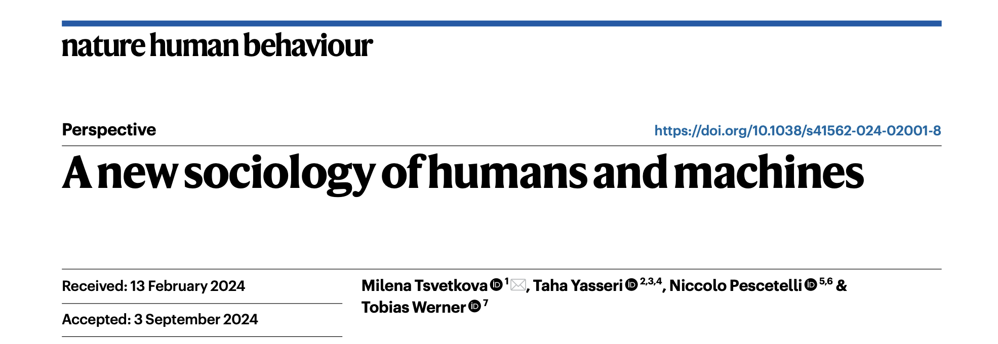 A new sociology of humans and machines